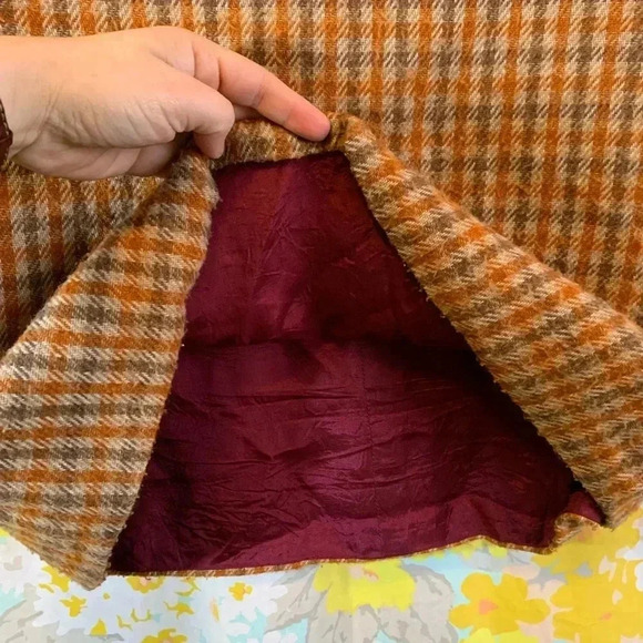 Vintage wool gingham top size large - Picture 8 of 11